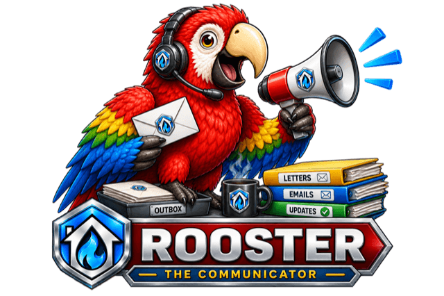 Rooster, the correspondence clerk
